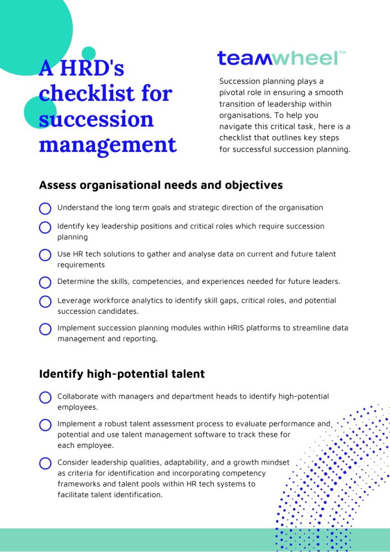 Cover of A HRD’s checklist for succession management